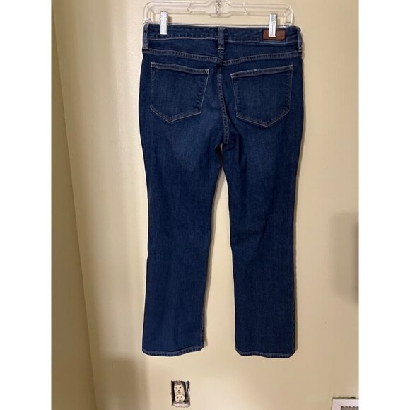 Lands End Womens Petite Bootcut Leg Jeans Fit 2 Size 6 Denim Cowgirl Western Ro - Picture 2 of 13